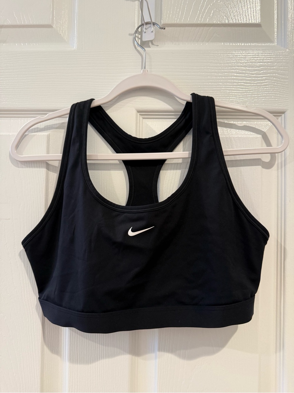 Nike Black Sports Bra with White Swoosh